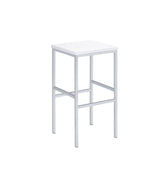 Coaster Natividad 5-piece Bar Set White High Gloss and Chrome Model 182525